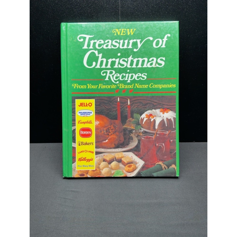 New Treasury of Christmas Recipes Cookbook 1992 Hardcover Brand Name Companies